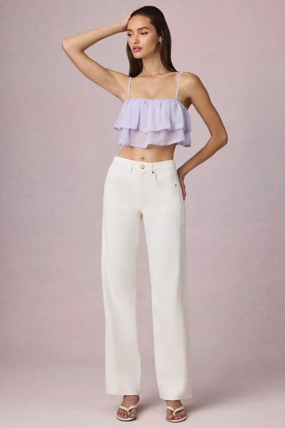 Bobbi Mid-Rise Barrel-Leg Jeans in Ecru Wash Bobbi Mid-Rise Barrel-Leg Jeans in Ecru Wash