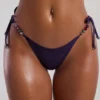 Boracay Bead-Embellished Double-Strap Triangle Bikini Top in Deep Purple Boracay Bead-Embellished Double-Strap Triangle Bikini Top in Deep Purple