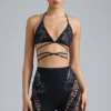 Bonnie Embellished High-Waist Shorts in Black Bonnie Embellished High-Waist Shorts in Black