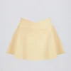 Brushed Jersey Crossover Mini Skort in Lemon Marl Brushed Jersey Crossover Mini Skort in Lemon Marl