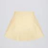 Brushed Jersey Crossover Mini Skort in Lemon Marl Brushed Jersey Crossover Mini Skort in Lemon Marl
