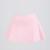 Brushed Jersey Crossover Mini Skort in Pale Pink Marl Brushed Jersey Crossover Mini Skort in Pale Pink Marl