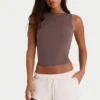 Brushed Jersey Elasticated Mini Shorts in Ecru Brushed Jersey Elasticated Mini Shorts in Ecru