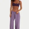 Brushed Jersey Mid-Rise Relaxed Joggers in Dusk Brushed Jersey Mid-Rise Relaxed Joggers in Dusk