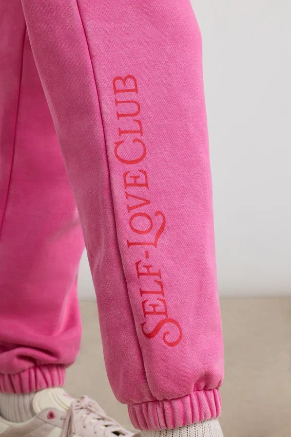Brushed Jersey Oversized Joggers in Hot Pink Brushed Jersey Oversized Joggers in Hot Pink