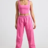 Brushed Jersey Oversized Joggers in Hot Pink Brushed Jersey Oversized Joggers in Hot Pink