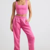 Brushed Jersey Oversized Joggers in Hot Pink Brushed Jersey Oversized Joggers in Hot Pink