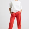 Brushed Jersey Oversized Joggers in Red Brushed Jersey Oversized Joggers in Red