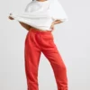 Brushed Jersey Oversized Joggers in Red Brushed Jersey Oversized Joggers in Red