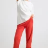 Brushed Jersey Oversized Joggers in Red Brushed Jersey Oversized Joggers in Red
