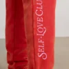 Brushed Jersey Oversized Joggers in Red Brushed Jersey Oversized Joggers in Red