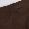 Brushed Jersey Ruched Flared Trousers in Pecan Marl Brushed Jersey Ruched Flared Trousers in Pecan Marl