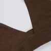 Brushed Jersey V-Neck Sports Bra in Pecan Marl Brushed Jersey V-Neck Sports Bra in Pecan Marl