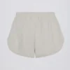 Button-Detail Mid-Rise Shorts in Light Grey Button-Detail Mid-Rise Shorts in Light Grey