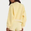 Button-Up Cropped Knit Cardigan in Soft Yellow Button-Up Cropped Knit Cardigan in Soft Yellow