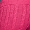 Cable Knit Foldover Flared Trousers in Hot Pink Cable Knit Foldover Flared Trousers in Hot Pink