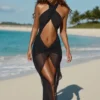Caicos Cut-Out Halterneck Maxi Dress in Black Caicos Cut-Out Halterneck Maxi Dress in Black