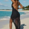Caicos Cut-Out Halterneck Maxi Dress in Black Caicos Cut-Out Halterneck Maxi Dress in Black