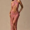 Caicos Cut-Out Halterneck Maxi Dress in Paisley Print Caicos Cut-Out Halterneck Maxi Dress in Paisley Print