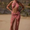 Caicos Cut-Out Halterneck Maxi Dress in Paisley Print Caicos Cut-Out Halterneck Maxi Dress in Paisley Print