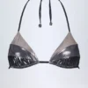 Caleta Panelled Bikini Bra in Silver Chrome Caleta Panelled Bikini Bra in Silver Chrome