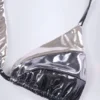 Caleta Panelled Bikini Bra in Silver Chrome Caleta Panelled Bikini Bra in Silver Chrome
