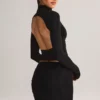 Cali Modal Ruched Mid-Rise Mini Skirt in Black Cali Modal Ruched Mid-Rise Mini Skirt in Black
