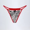 Camogli Thong Bikini Bottoms in Zebra Print Camogli Thong Bikini Bottoms in Zebra Print
