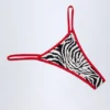 Camogli Thong Bikini Bottoms in Zebra Print Camogli Thong Bikini Bottoms in Zebra Print