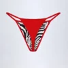 Camogli Thong Bikini Bottoms in Zebra Print Camogli Thong Bikini Bottoms in Zebra Print