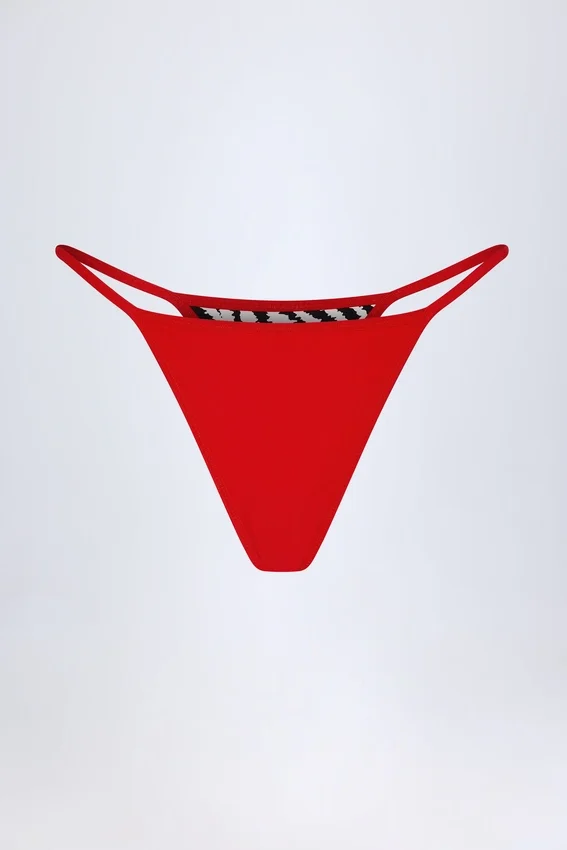 Camogli Thong Bikini Bottoms in Zebra Print Camogli Thong Bikini Bottoms in Zebra Print