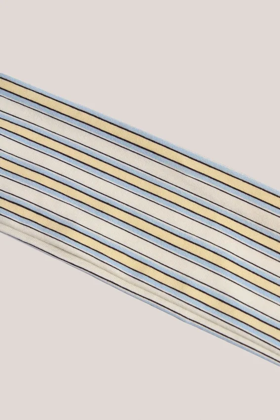 Candy Modal Ribbed Headband in Blue & Yellow Stripe Candy Modal Ribbed Headband in Blue & Yellow Stripe