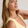 Candy Modal Ribbed Headband in Buttercream Yellow Candy Modal Ribbed Headband in Buttercream Yellow