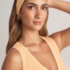 Candy Modal Ribbed Headband in Peach Candy Modal Ribbed Headband in Peach