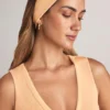 Candy Modal Ribbed Headband in Peach Candy Modal Ribbed Headband in Peach