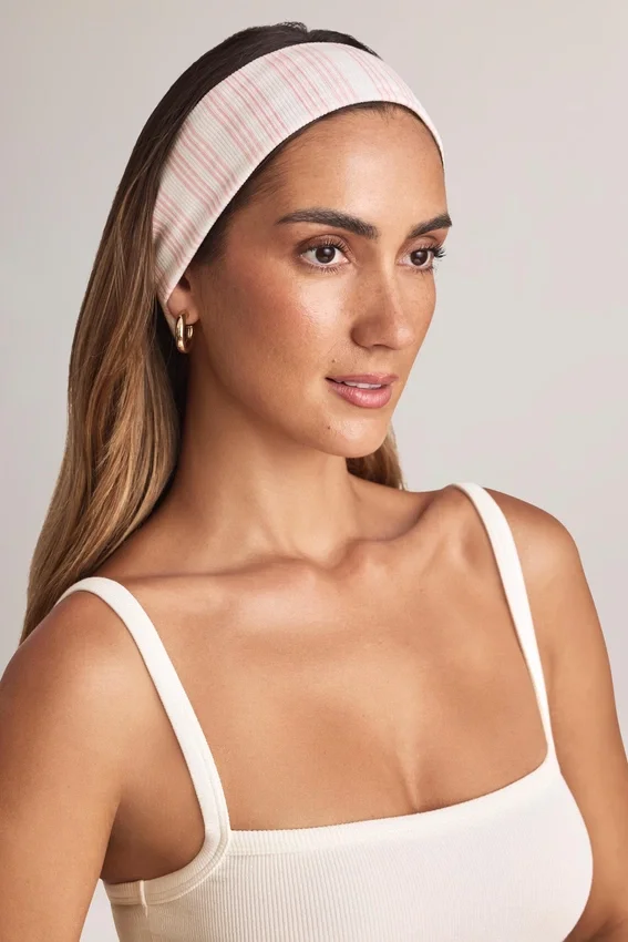 Candy Modal Ribbed Headband in Stripe Print Candy Modal Ribbed Headband in Stripe Print