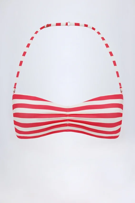 Cascais Multiway Bikini Top in Cherry Red Stripe Cascais Multiway Bikini Top in Cherry Red Stripe