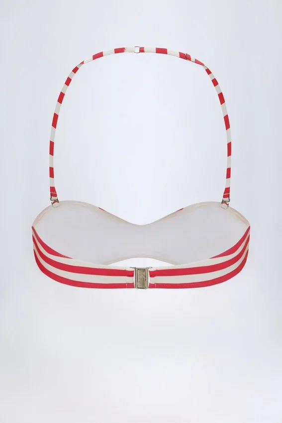Cascais Multiway Bikini Top in Cherry Red Stripe Cascais Multiway Bikini Top in Cherry Red Stripe