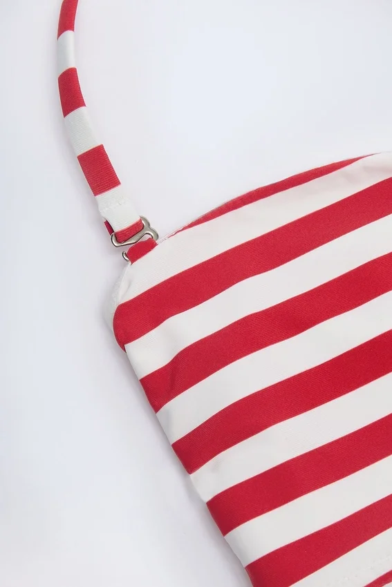 Cascais Multiway Bikini Top in Cherry Red Stripe Cascais Multiway Bikini Top in Cherry Red Stripe