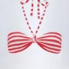 Cascais Multiway Bikini Top in Cherry Red Stripe Cascais Multiway Bikini Top in Cherry Red Stripe