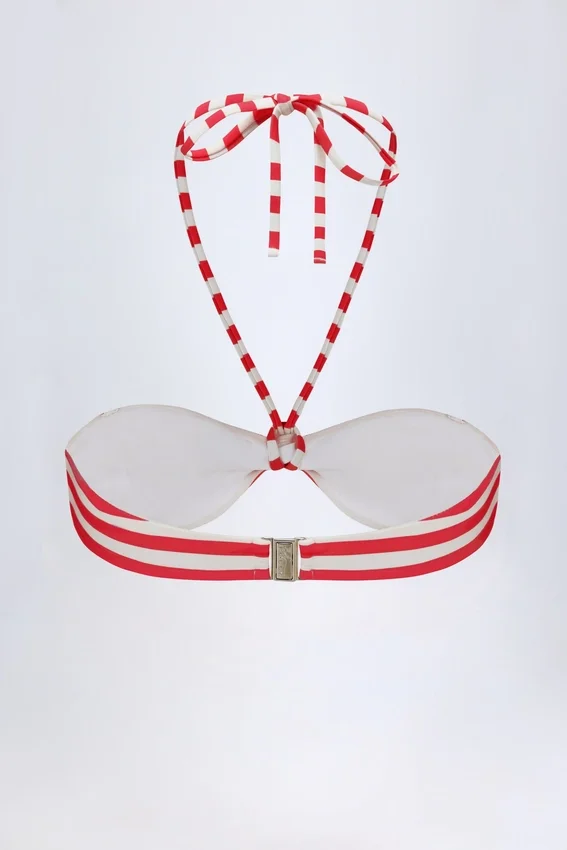 Cascais Multiway Bikini Top in Cherry Red Stripe Cascais Multiway Bikini Top in Cherry Red Stripe