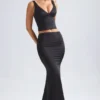 Ceres Mid-Rise Fishtail Maxi Skirt in Black Ceres Mid-Rise Fishtail Maxi Skirt in Black