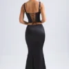 Ceres Mid-Rise Fishtail Maxi Skirt in Black Ceres Mid-Rise Fishtail Maxi Skirt in Black