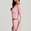 Cali Modal Ruched Mid-Rise Mini Skirt in Pink Cali Modal Ruched Mid-Rise Mini Skirt in Pink