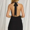 Cira Halterneck Mini Dress in Black Cira Halterneck Mini Dress in Black
