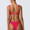 Volute Embellished Cheeky Bikini Bottoms in Raspberry Pink Volute Embellished Cheeky Bikini Bottoms in Raspberry Pink