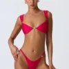 Volute Embellished Cheeky Bikini Bottoms in Raspberry Pink Volute Embellished Cheeky Bikini Bottoms in Raspberry Pink
