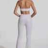 Coralena Embellished Cut-Out Jumpsuit in White Coralena Embellished Cut-Out Jumpsuit in White
