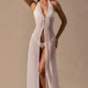 Coralie Halterneck Maxi Dress in White Coralie Halterneck Maxi Dress in White