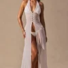 Coralie Halterneck Maxi Dress in White Coralie Halterneck Maxi Dress in White